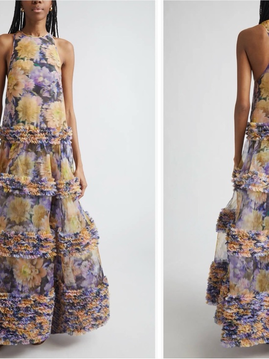 Zimmermann Dresses & Skirts - Zimmerman Luna Ruffle Silk Organza Maxi Dress size 2 AU size 6-8 USA